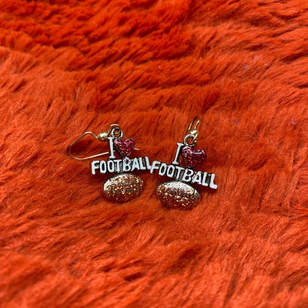 I love football earrings